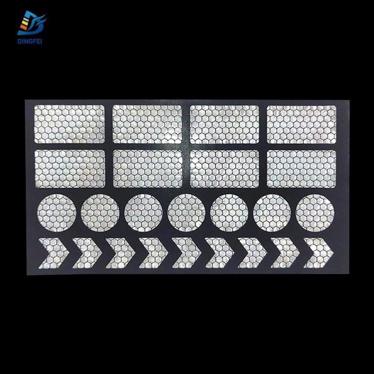 Die Cut Honeycomb PVC Reflective White Sticker