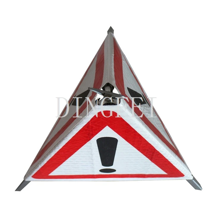 DINGFEI Tripod Stand Roll Up Folding Warning Signs