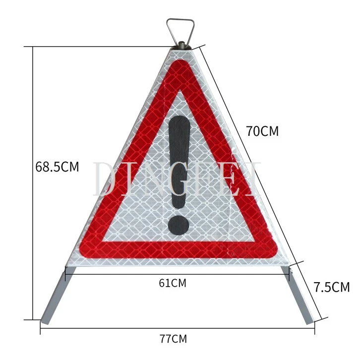 DINGFEI Tripod Stand Roll Up Folding Warning Signs