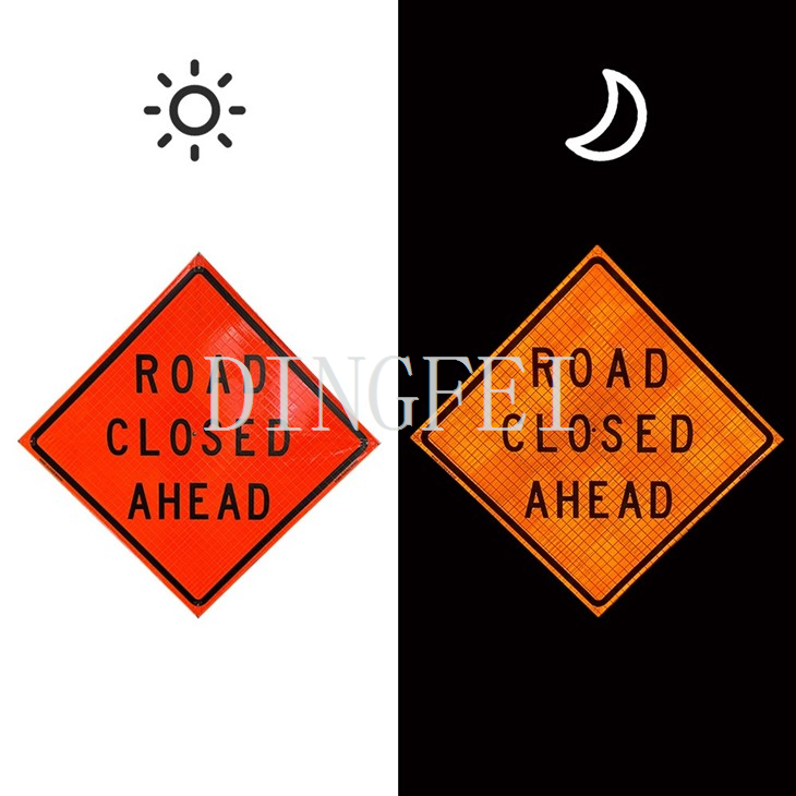 Traffic Control Equipment Sign Road Closed Ahead